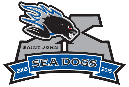 Saint John Sea Dogs 2015 Anniversary Logo iron on heat transfer